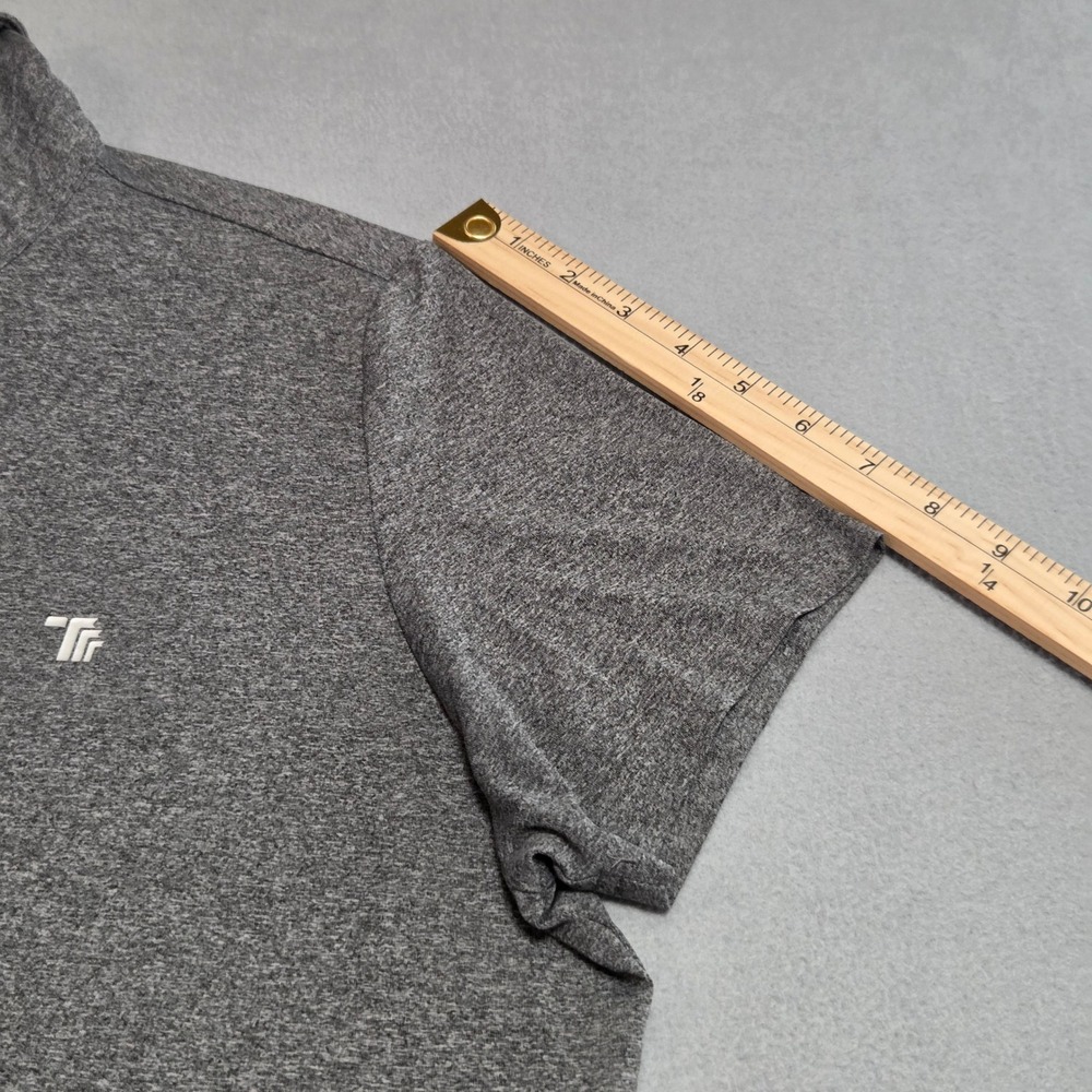 Tuff Athletics Polo Shirt Womens L Gray Short Sleeve Performance Active Stretch - Picture 8 of 12
